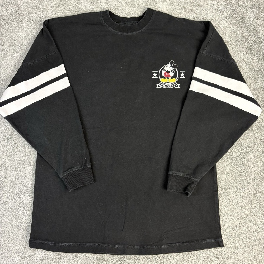 DISNEY Mickey Mouse 100% Cotton Black Gameday Sweatshirt Jersey Size S C/H (4/6)
